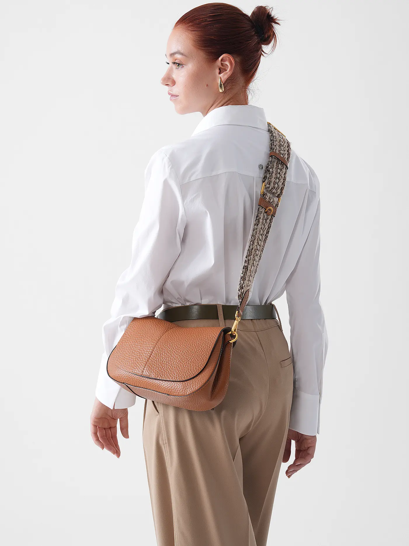 GIANNI CHIARINI | Ledertasche - Umhängetasche HELENA ROUND | camel